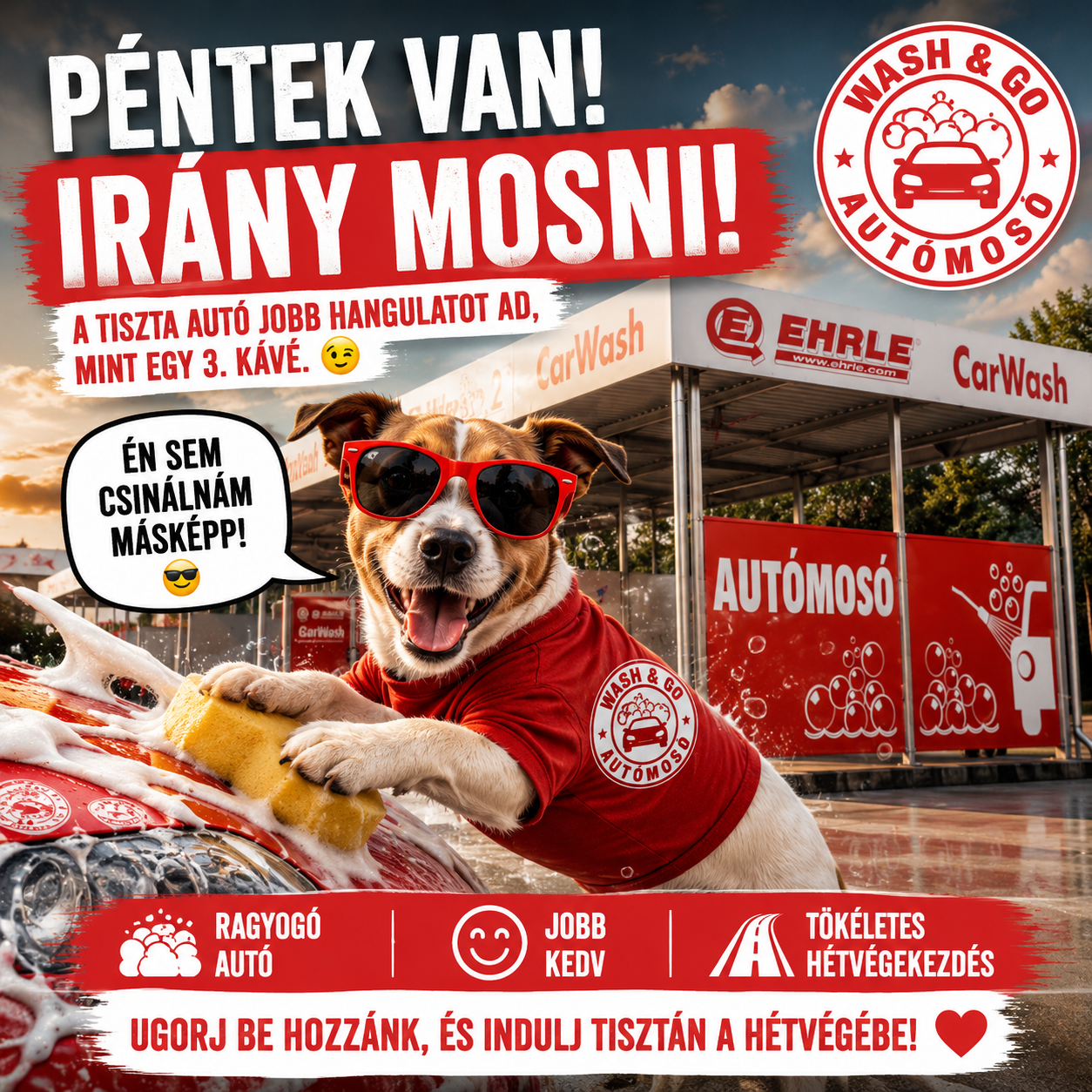 Péntek van, irány mosni poszt