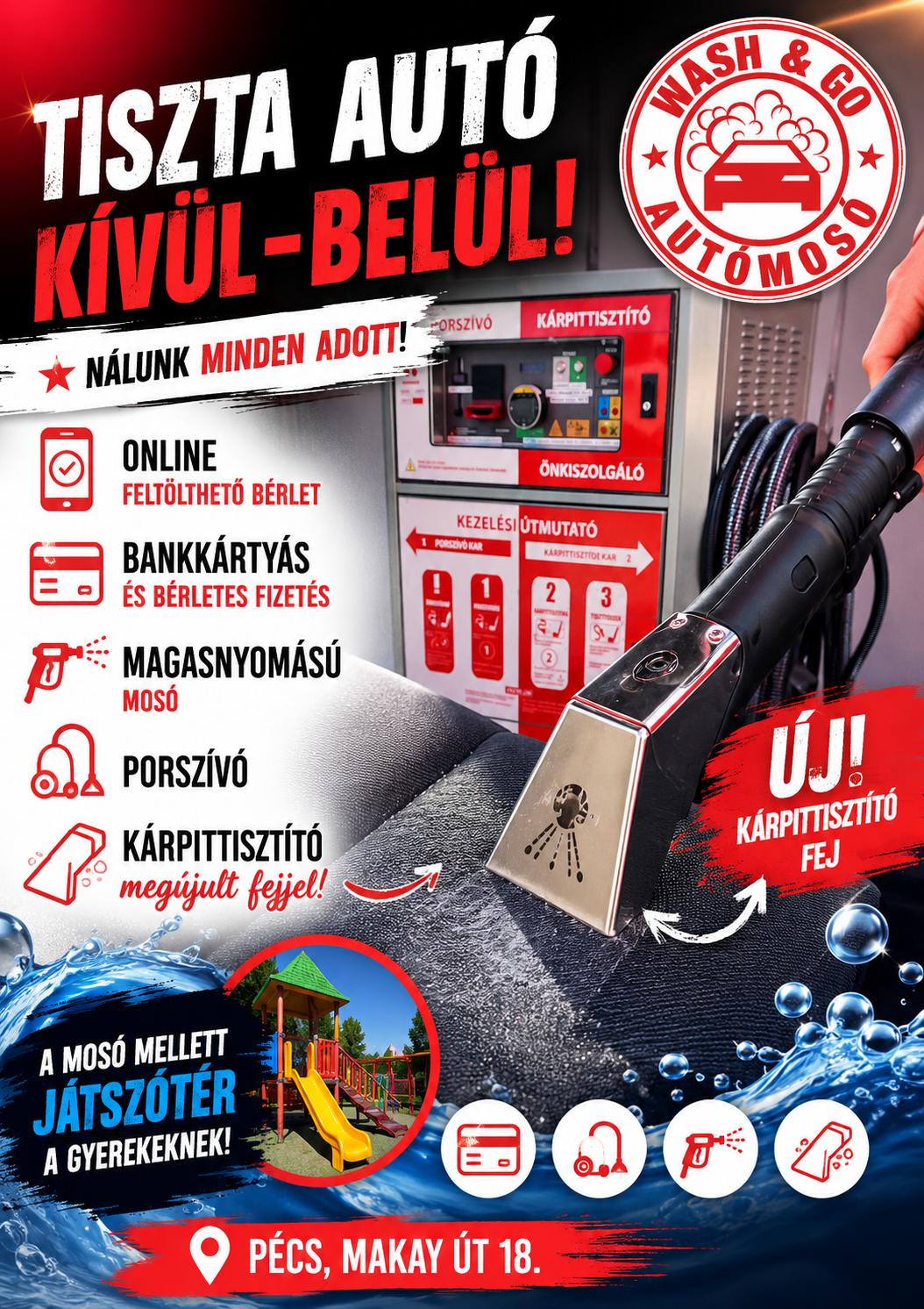 Wash & Go szolgáltatásbemutató poszt
