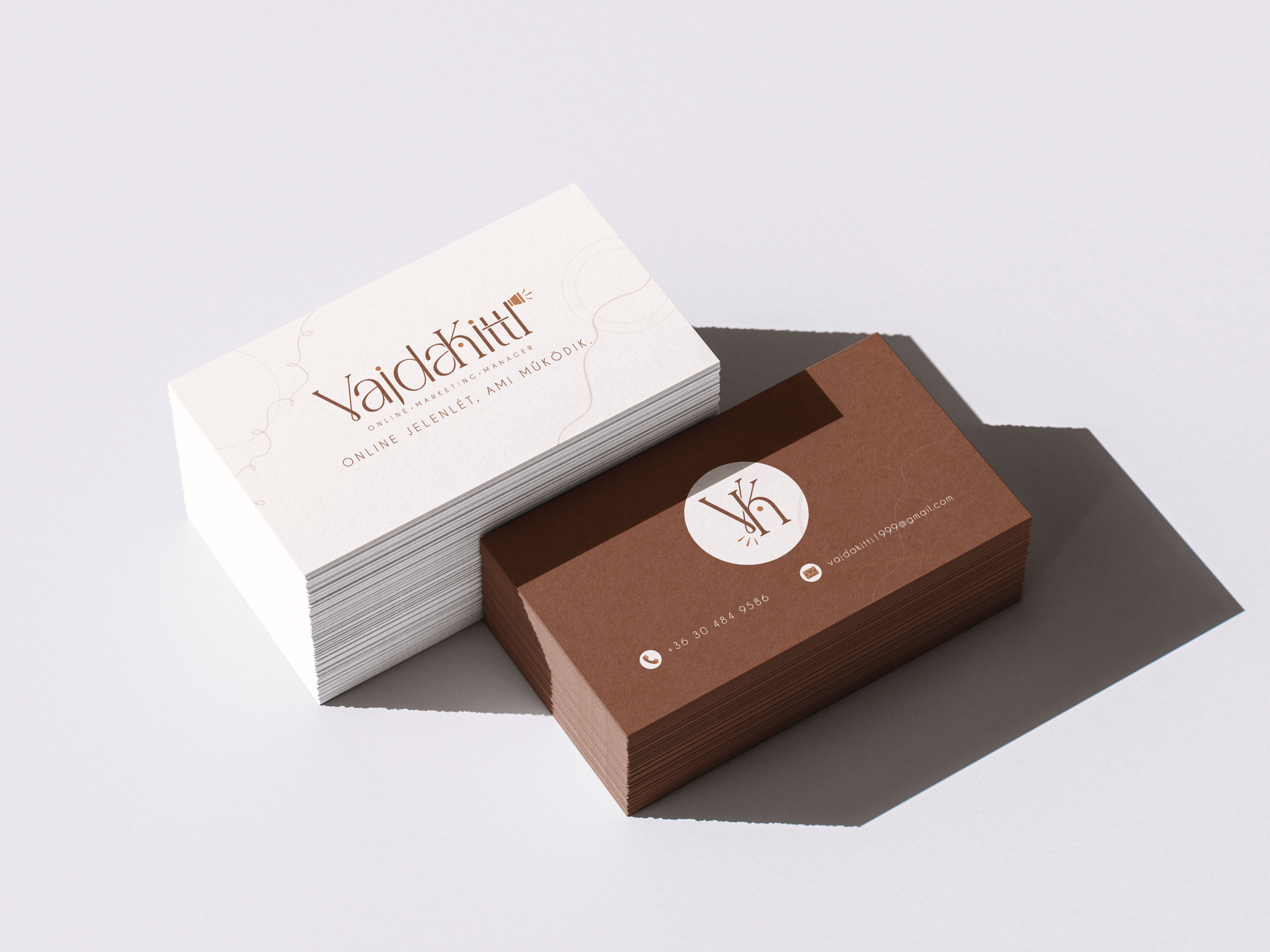Vajda Kitti business card mockup