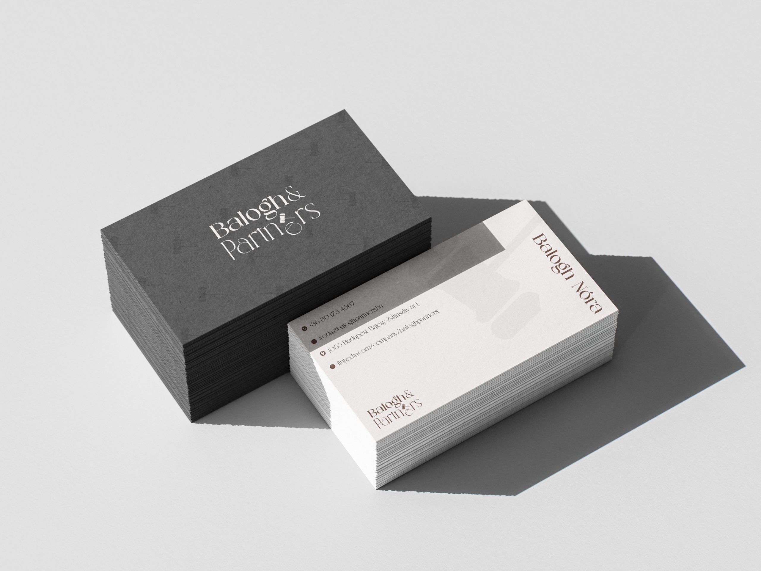 Balogh and Partners business card mockup
