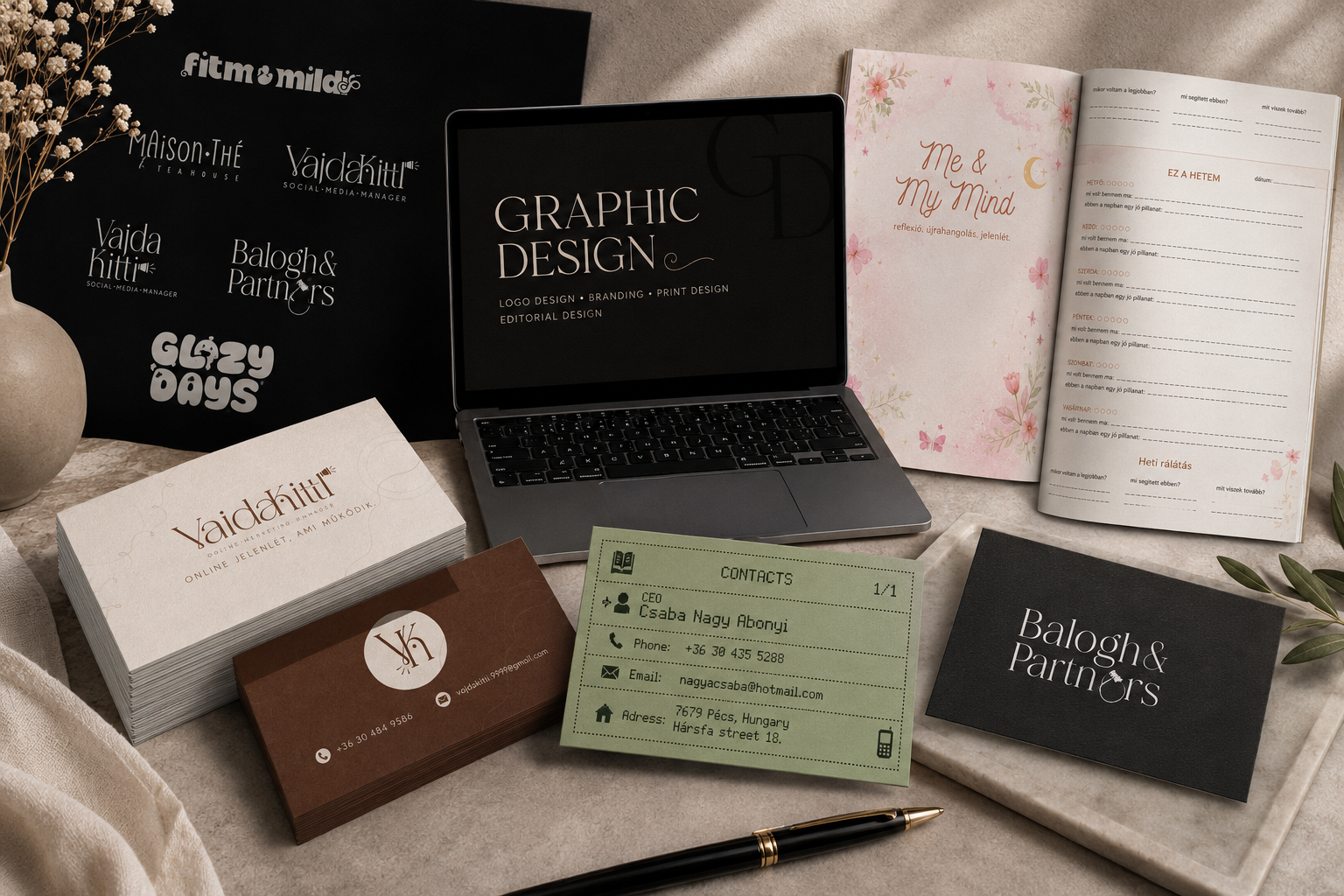 Brand és graphic design munkák