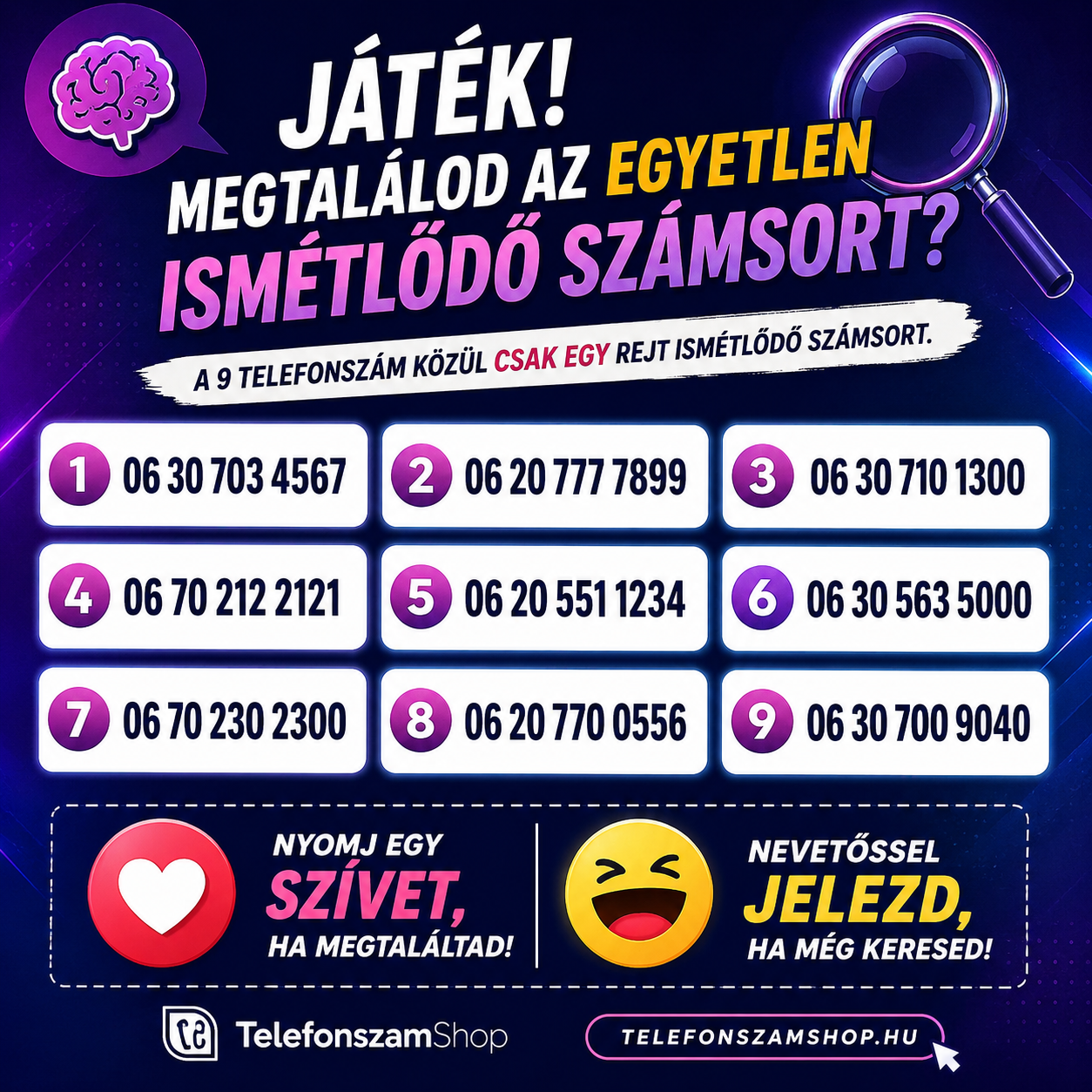 Megtalálod az egyetlen ismétlődő számot